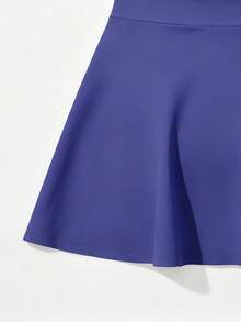 CourtClass Đầm suông không tay màu trơn thanh lịch dành cho nữ - Màu Lilac Tím - Xem 8