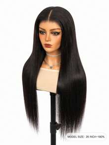 TrueHD 9Am Äkta Hår Wear And Go Limfri Peruk HD Lace Front Rak Äkta Hår Peruk 6 X 4 8-16 Bob Tum 18-30 Tum Långt Hår 180% Lace Closure Peruker Naturlig Färg Förplockad Hårlinje Silkeslen Wear & Go För Nybörjare Weave Limfria Äkta Hår Peruker Halloween Makeup Tillbehör För Kvinnor Vibrator För Kvinnor Gratis Gåvor - SNatural - Visa 5