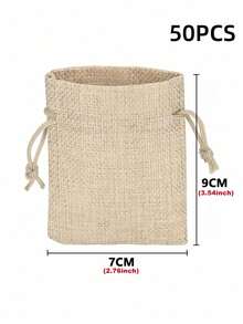 25PCS 50PCS 100PCS DRAWSTRING BURLAP JUTE GIFT BAGS DIY WEDDING FAVOR PACKAGING JEWELRY WRAPPING POUCHES SMALL BUSINESS SUPPLIES - View 10