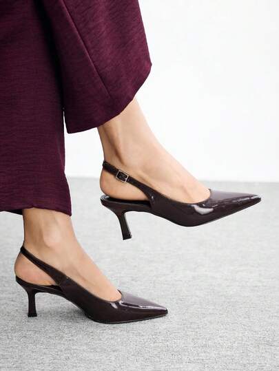 CUCCOO BIZCHIC Women's Fashion Brown Pointed Stiletto Heels, Suitable For Work, Dating, Parties, Vacation Wear