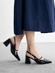 CUCCOO BIZCHIC Women's Fashion High Heel Shoes - Shining Night Black - View 5