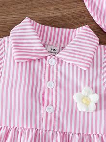 SHEIN 女童连帽连衣裙，时尚儿童夏季连衣裙 - 粉色 - 查看 7