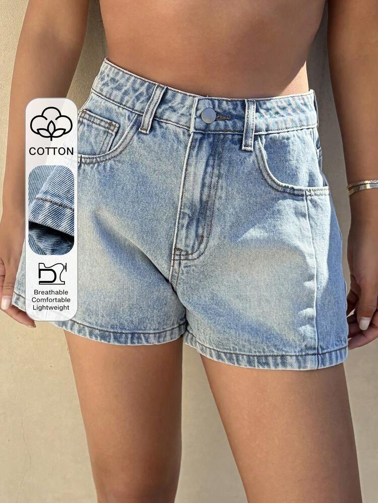 Women's Regular Waist Casual Street Style Denim Shorts Jorts