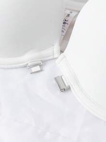 DesireSculpt 1pc Thin Cup Underwire Front Closure Comfortable Supportive Smooth Seamless Bra - White - View 8