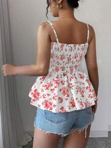 Elenzga Large-Sized Woven Casual And Sexy Summer Halter Tops And Vests For Vacation - Red - View 2