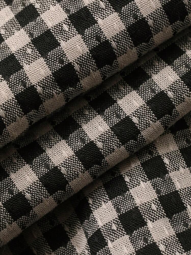 Young Boy Gingham Print Slant Pocket Pants