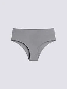 5pcs Women Solid Seamless High Waist Casual Brief Panties, With Wider Waistband Design - Multicolor - View 15