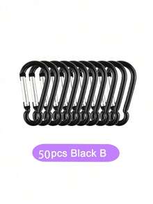 5/10/30/50Pcs Carabiner Caribeaner Clip Keyring Bulk Spring Snap Hook Key Chain Clip Aluminum D Ring Small Carabiners For Backpacking, Camping, Hiking - Multicolor - View 18