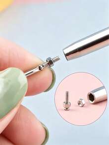 2pcs Mini Steel Glasses Screwdriver,Multifunction Eyeglass Screwdriver Repairing Kit, Tiny Screwdriver For Glasses Tightening Repair Screwdriver With Keychain,Portable Hand Tools, Precision Screwdriver Tools Christmas For Holiday Gift Giving, Tools For Men - Silver - View 5