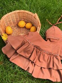 Comfortcana 女士两件套服装 - 棕色 - 查看 7