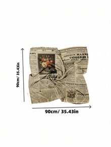 Joivida 1Pc/2Pcs Multi-Functional Scarf With Printed Text Design And High-End Feel, Breathable And Stylish,Retro Bandana With The Theme Of The USA-Canada-Mexico World Cup, Versatile Decorative Square Scarf That Can Be Used As A Headwear And Hairband - Multicolor - View 3