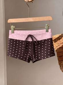 Elavelle Women's High Waist Bowknot Printed Bikini Bottom, Spring/Summer - Multicolor - View 3