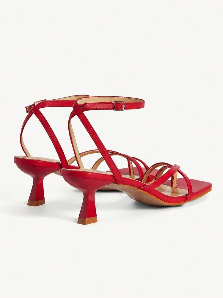 CUCCOO CHICEST Blue Mezzanine High-Heeled Sandals Square Toe Thin Strap Buckle Strap Elegant Sandals Wedding Shoes Summer Shoes Bride Shoes