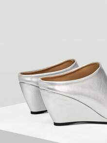 Giày sandal cao gót dành cho nữ - Bạc - Xem 6