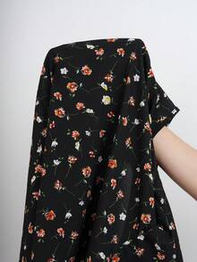 Bộ áo liền quần cỡ lớn họa tiết hoa nhí thắt nơ, kiểu dáng nghỉ dưỡng cho mùa xuân/hè. - Nhiều màu - Xem 7