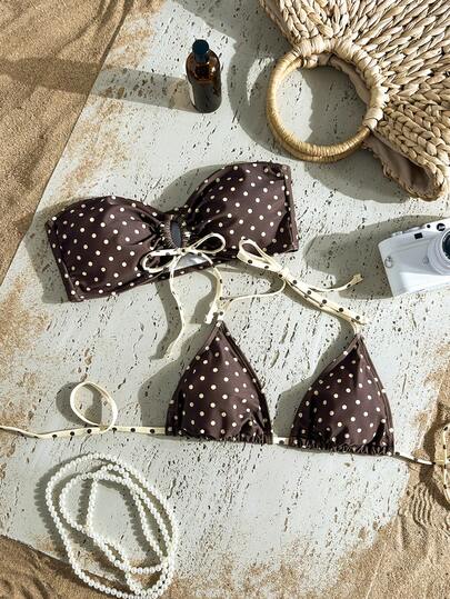 Swim Mod Áo bơi nữ mùa hè in chấm bi