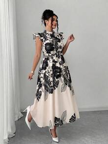 Elenzga Đầm maxi nữ cỡ lớn dáng suông, cổ chữ V, xếp ly, kiểu dáng thanh lịch và gợi cảm, tôn dáng mọi vóc dáng. Thích hợp cho kỳ nghỉ, tiệc vườn, hẹn hò, gặp gỡ bạn bè, đi chơi thường ngày, đi biển, dã ngoại công viên, đi làm, mua sắm, v.v. Chất liệu thoải mái, thiết kế độc đáo, giá cả phải chăng. - màu đen - Xem 5
