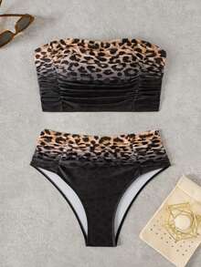 Swim Vcay Bộ bikini hai mảnh họa tiết da báo dành cho nữ. - Nhiều màu - Xem 3