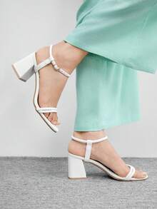 CUCCOO BIZCHIC 女士时尚高跟凉鞋 - 白色 - 查看 5