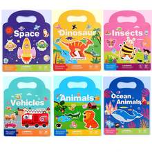 MINKOJA Reusable Sticker Books, Children's Early Education Stickers,Quiet Sticker Book Multiple Scenes Suitable For Christmas, New Year Gifts - Multicolor - View 3