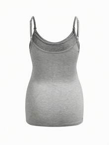 Modmama 3件套孕妇纯色休闲百搭日常哺乳吊带背心 - 彩色 - 查看 13