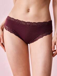 Bonmuse 5 件装对比色蕾丝内裤套装 - 彩色 - 查看 5
