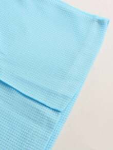 Manfinity Homme Men's Solid Color Polo Shirt And Shorts Set, Casual & Minimalist For Daily Wear Holiday - Baby Blue - View 7