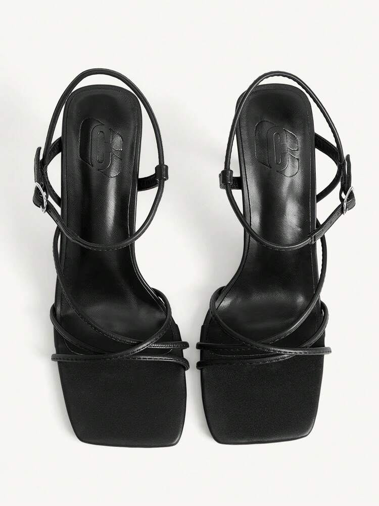 CUCCOO CHICEST Women Shoes New Summer Square Toe Cross Strap Kitten Heel Sexy Women's Sandals