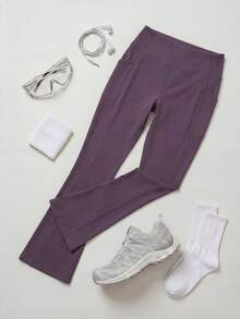 Cheerettes Women's Outdoor Flared Leg Sweatpants - Purple - View 1