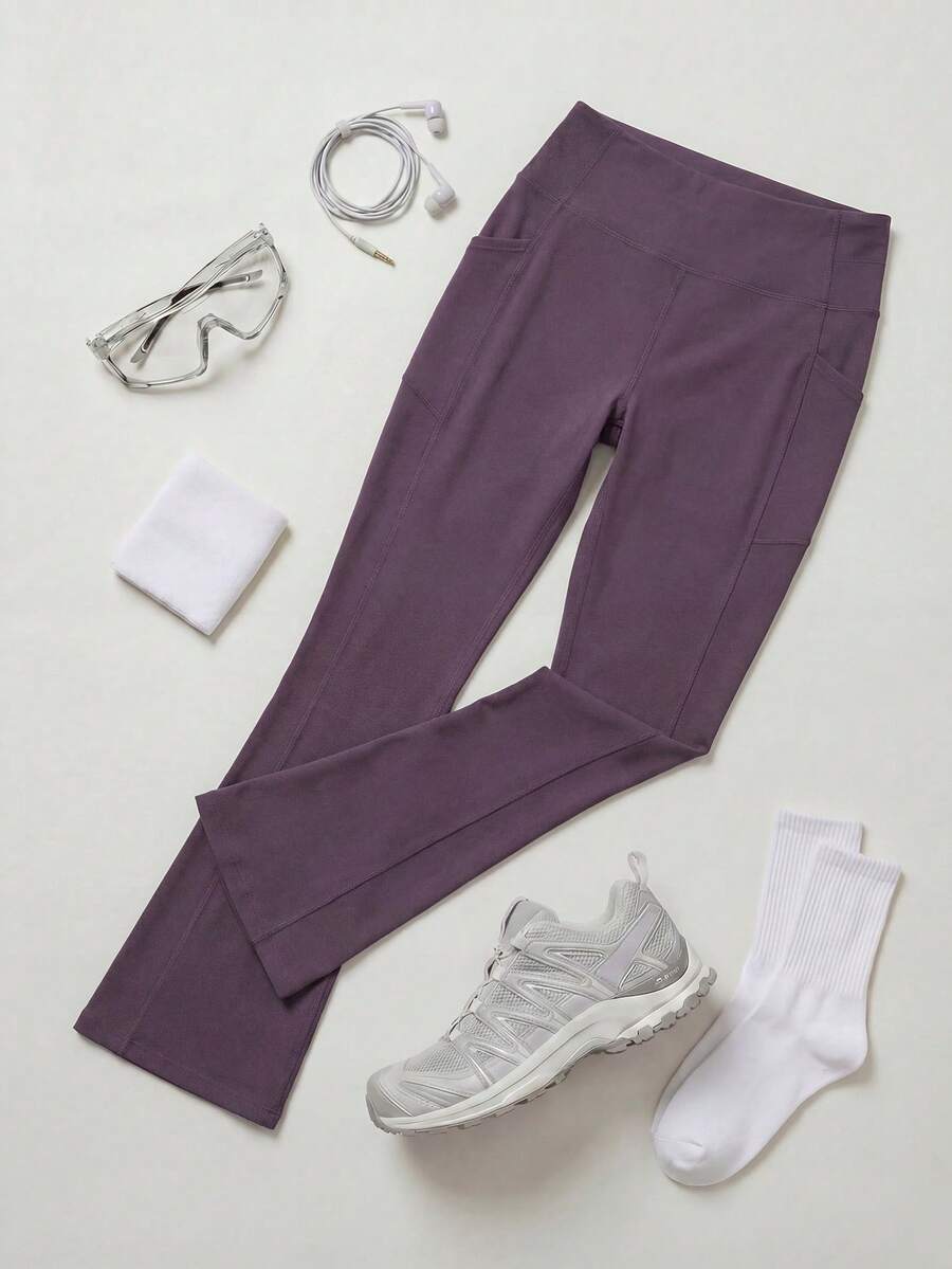 Cheerettes Women's Outdoor Flared Leg Sweatpants - Purple - View 1