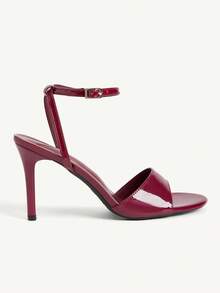 CUCCOO CHICEST Zapatos de mujer nuevos de verano con punta redonda, sandalias de tacón alto de stiletto para mujer - Burdeos - Ver 3