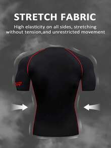 RISE LYT Men's Casual Sports Printed Short Sleeve T-Shirt & Shorts Set - Black - View 2