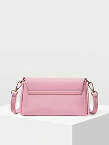 MOTF PREMIUM LADIES SLANTED SHOULDER BAG, EXQUISITE AND SIMPLE COMMUTER HANDBAG - Pink - View 5