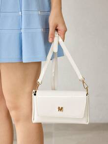 MOTF PREMIUM LADIES SLANTED SHOULDER BAG, EXQUISITE AND SIMPLE COMMUTER HANDBAG - Off-white - View 8