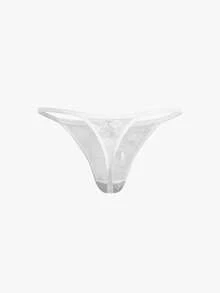 Bisouelle 5pcs/Pack Women's Floral Lace Thong Panties, Sexy Low Waist Comfortable Breathable Underwear - Multicolor - View 12
