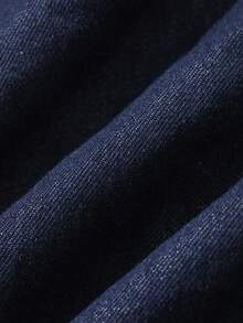 Dazy Plus Bộ đồ denim kiểu miền Tây màu tối gồm 2 món: Áo hai dây ôm sát và chân váy denim dài dáng chữ A, phong cách nghỉ dưỡng thường ngày, cỡ lớn dành cho nữ, mùa xuân/hè. - Rửa tối - Xem 3