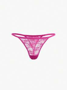 Bisouelle 5pcs/Pack Women's Floral Lace Thong Panties, Sexy Low Waist Comfortable Breathable Underwear - Multicolor - View 15