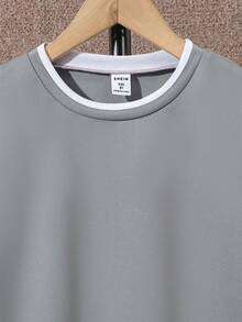 Vacaura Tween Boy Letter Patched Detail 2 In 1 Tee & Shorts - Grey - View 6