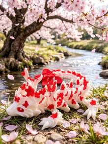 POKOJA LAND A 3D-Printed Cherry Blossom Pink Chinese Dragon, Cute And Pretty, Including: Pink, Blue, Red, Green, Yellow, Stress Toys, Kids Toys, Sensory Toys, Collectibles, Party, Birthday, Christmas, Holiday Gift. - Multicolor - View 15