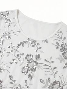 Ellevyn Bộ 2 món gồm váy dự tiệc đính sequin và áo khoác tay ngắn ôm dáng dành cho nữ. - trắng - Xem 12