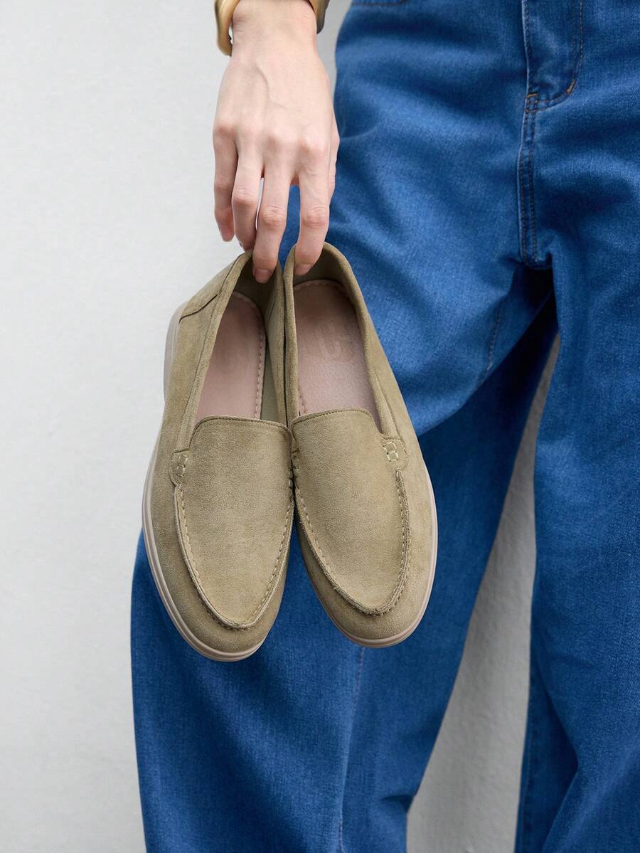 CUCCOO BIZCHIC Women's Casual Comfortable Slip-On Loafers For Daily Commute & Versatile Wear For Christmas Valentine's Day - Light green - View 1