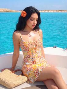 Sweetina Váy ngắn hoa hở lưng gợi cảm thường ngày - Nhiều màu - Xem 5