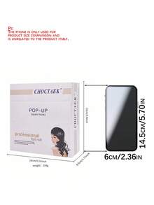 200张专业压纹铝箔 - 弹出式分配器，12x17厘米，适用于染发、烫发和挑染服务 - 銀色 - 查看 3