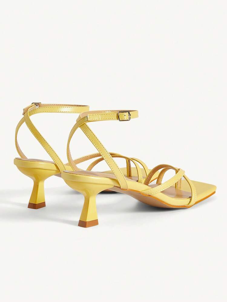 CUCCOO CHICEST Blue Mezzanine High-Heeled Sandals Square Toe Thin Strap Buckle Strap Elegant Sandals Wedding Shoes Summer Shoes Bride Shoes
