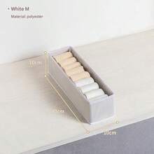 1Sock Drawer Storage Box , Original White, Underwear Divider Box, Wardrobe/Cabinet/Dresser Storage Box, Suitable For Underwear, Stockings, Legging - Multicolor - View 11