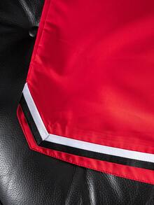 Fantacosmos 2件套青少年（男童）春夏运动休闲足球泼墨印花短袖T恤和短裤套装 - 紅色 - 查看 5
