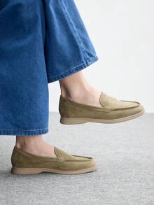 CUCCOO BIZCHIC Women's Casual Comfortable Slip-On Loafers For Daily Commute & Versatile Wear For Christmas Valentine's Day - Light green - View 4