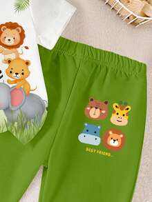 Playful Pals Baby Boys Casual Vacation Minimalist Fashion Cute Animal ...