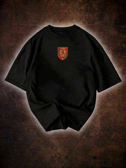 Manfinity HARRY POTTER X SHEIN Áo thun thể thao tay ngắn in họa tiết tối giản dành cho nam
