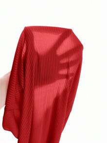 SHEIN VaVaLuxe Đầm dệt kim gân màu trơn thời trang dành cho nữ, kiểu dáng ôm sát, không tay. - Gỗ đỏ - Xem 3